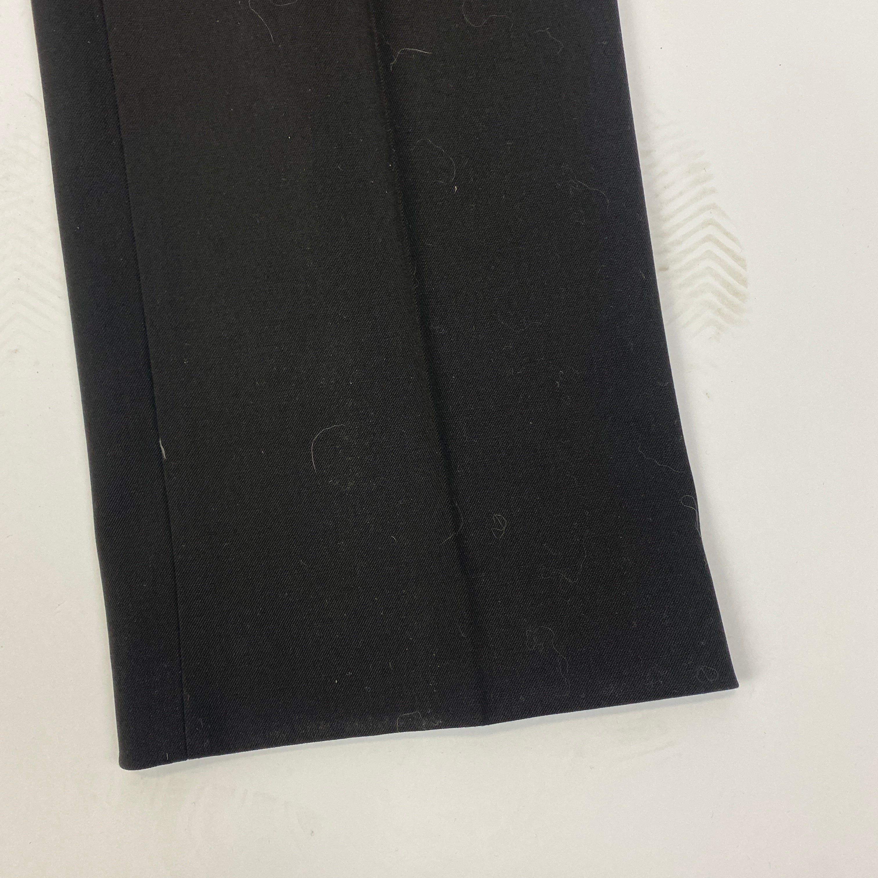 Another Tomorrow £575 Black Stretch Wool Straight Leg Pants XS