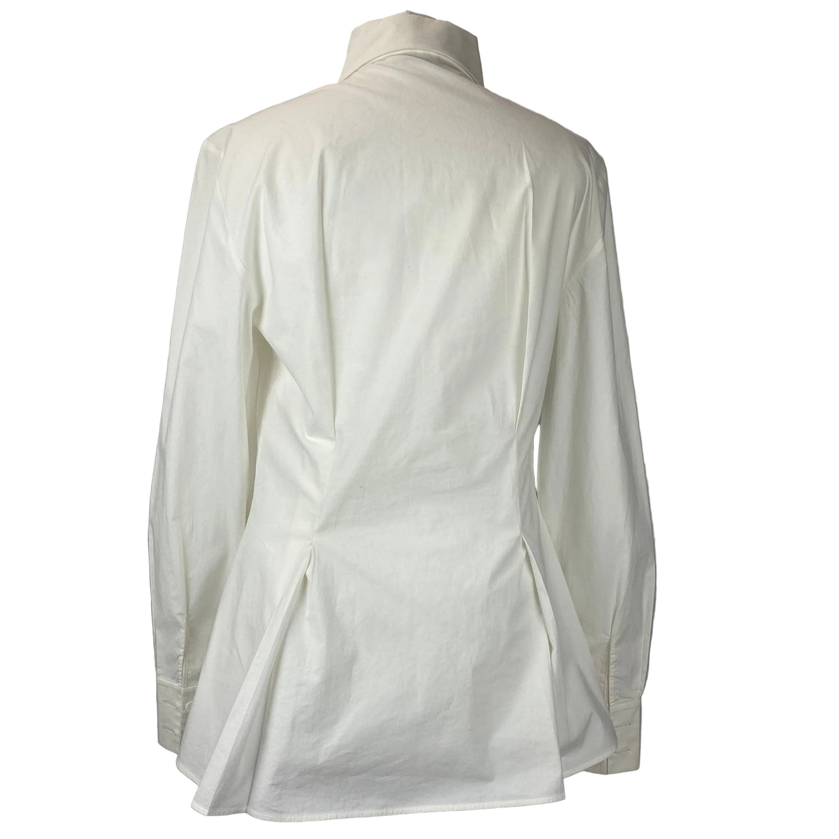 Alberta Ferretti Cream Stretch Cotton Longline Shirt S