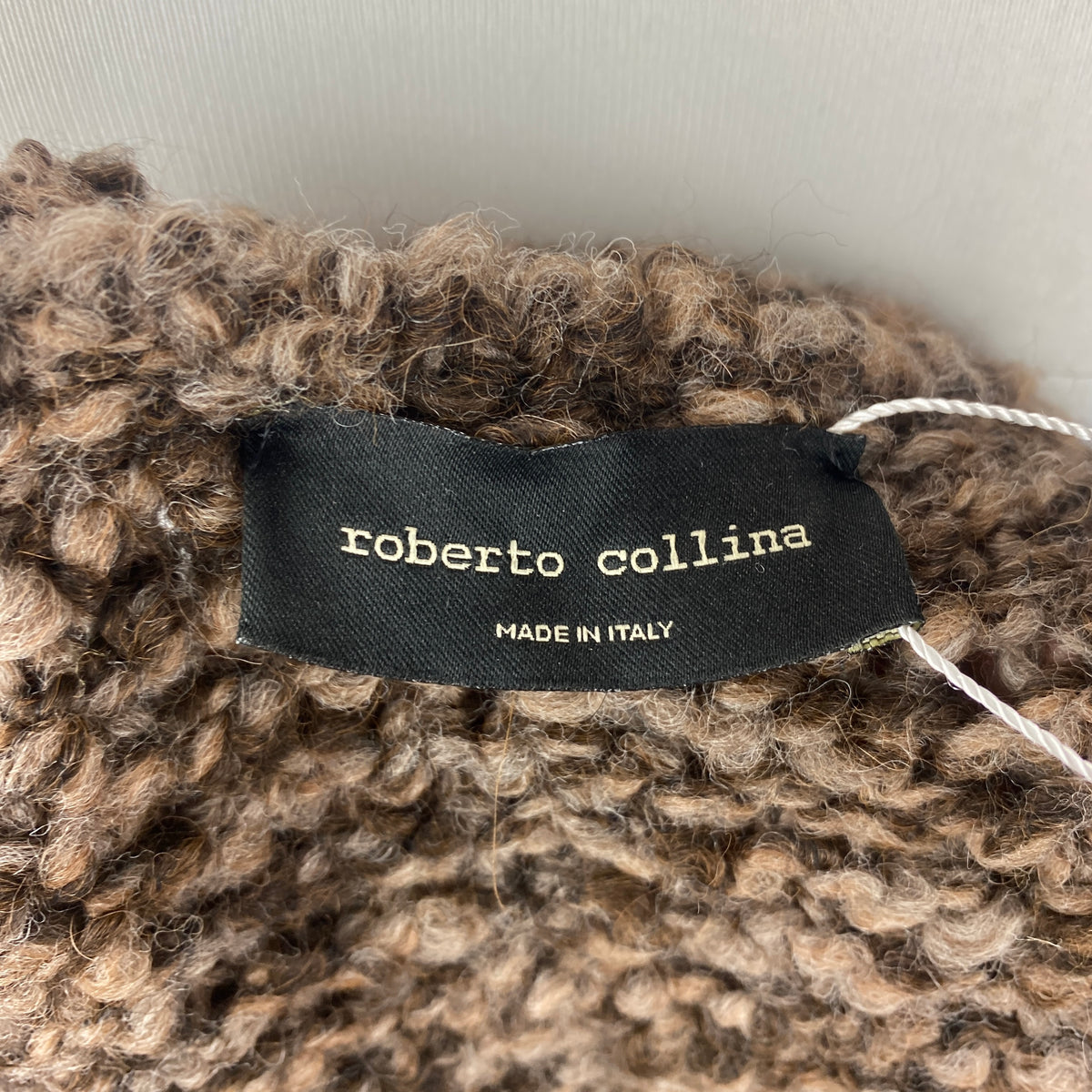 Roberto Collina Mocha Twisted Alpaca Tinsel Sweater M