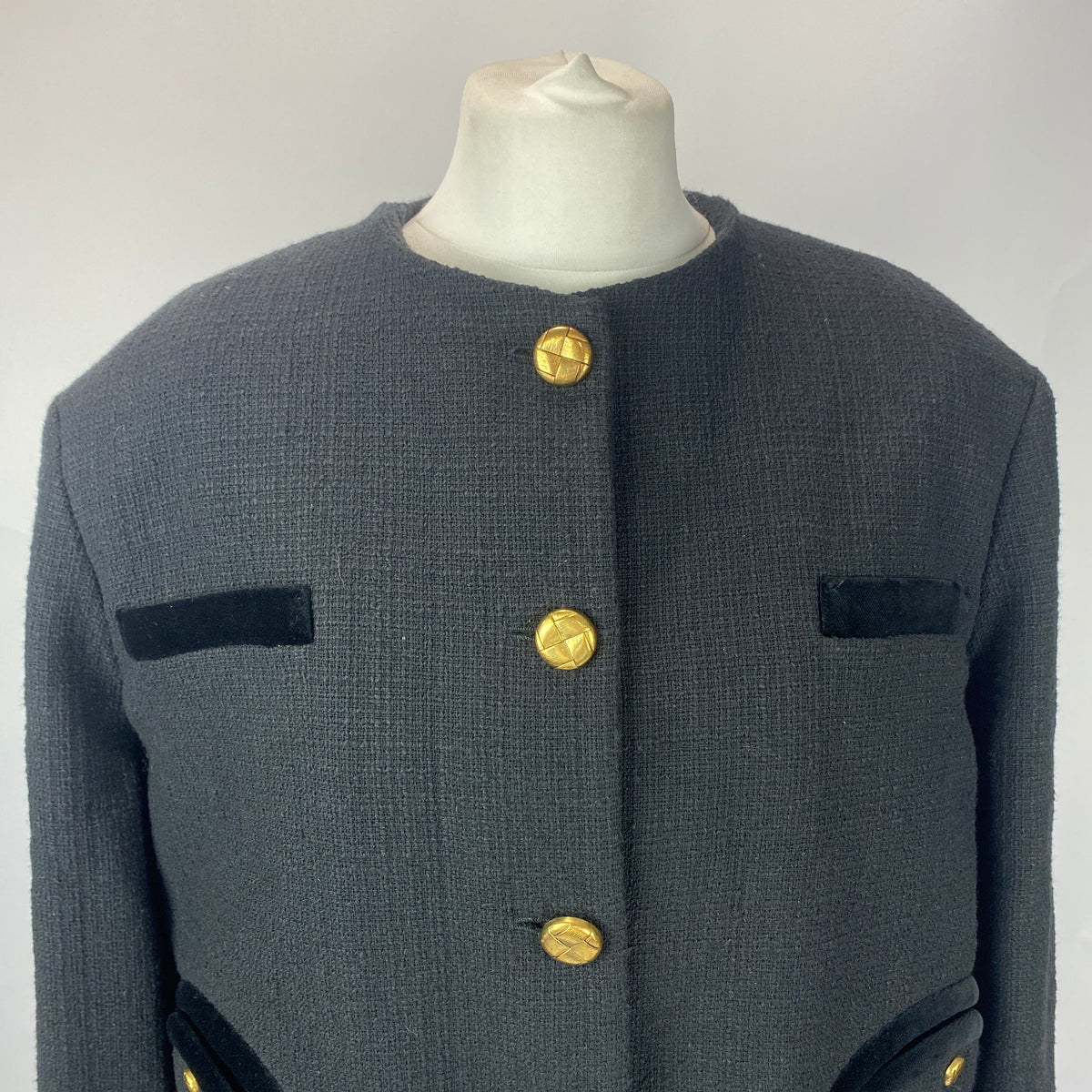 Blaze Milano £1005 Black Tweed Gliss Bolero Jacket XXS