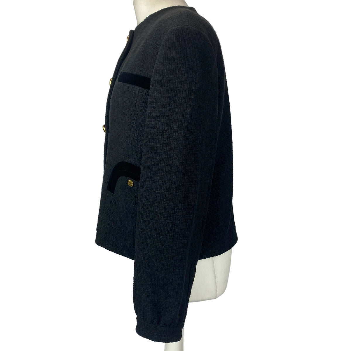Blaze Milano £1005 Black Tweed Gliss Bolero Jacket XXS