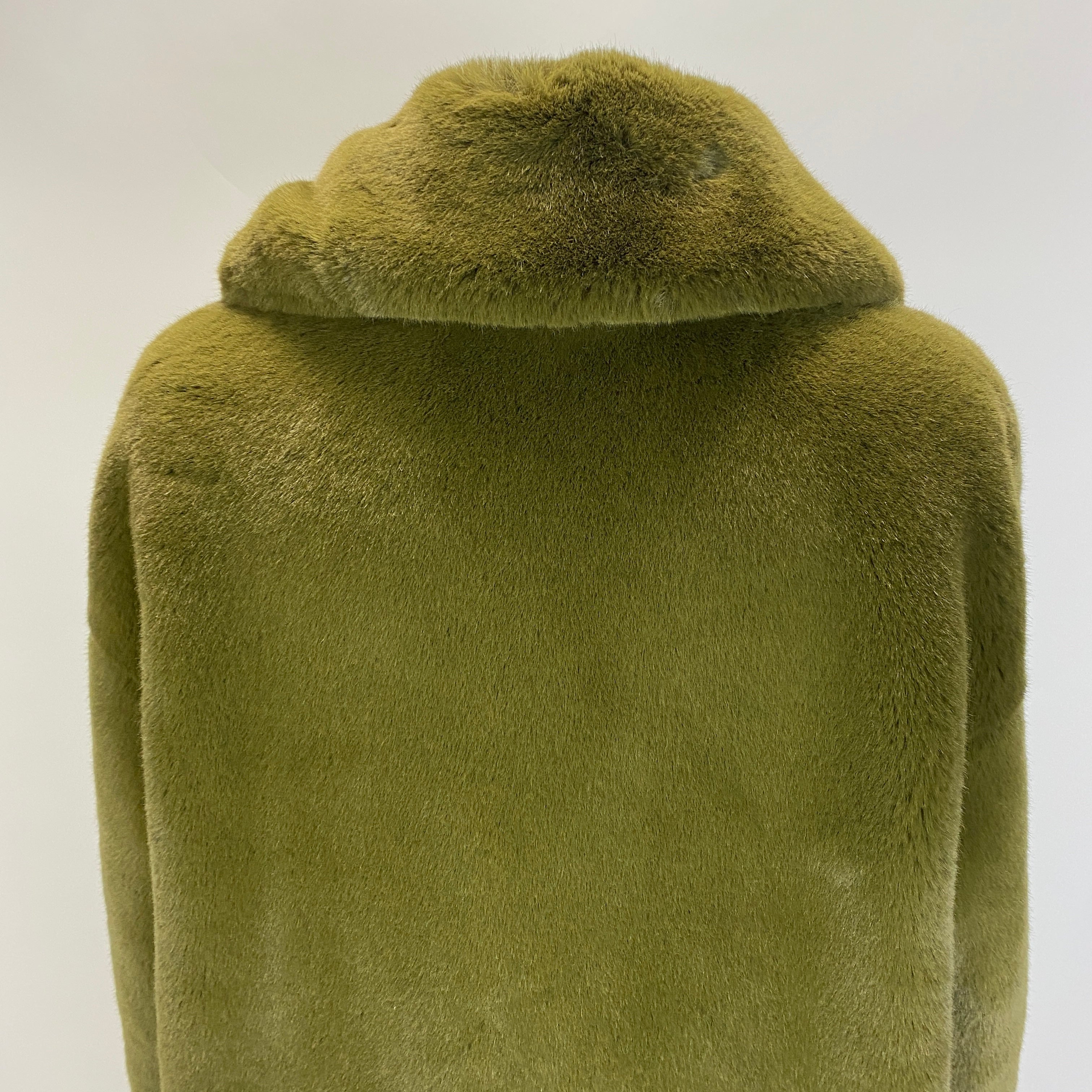 Stand Studio £376 Olive Faux Fur Midi Coat S/M