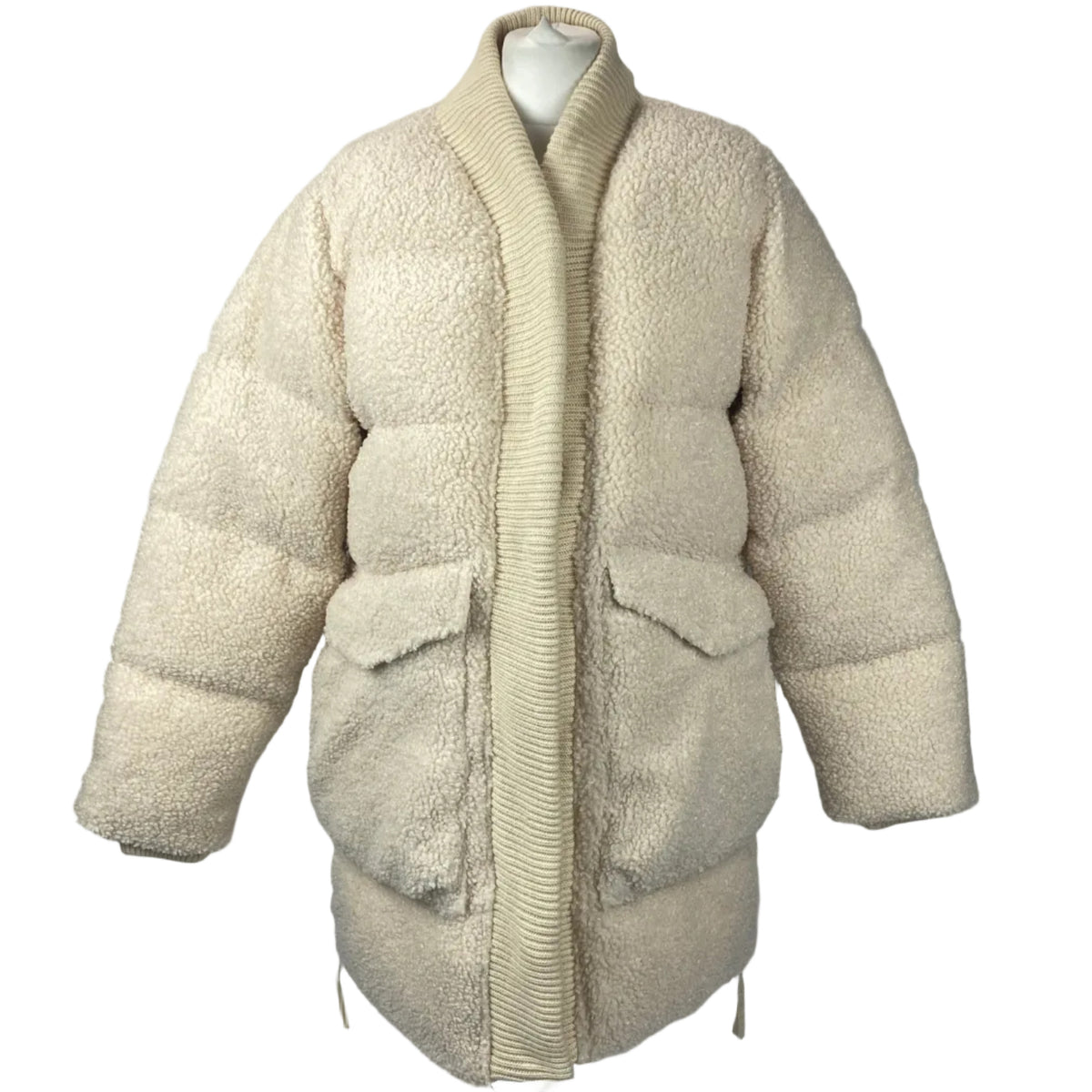 Varley New Cream Wynn Sherpa Puffer Coat XS
