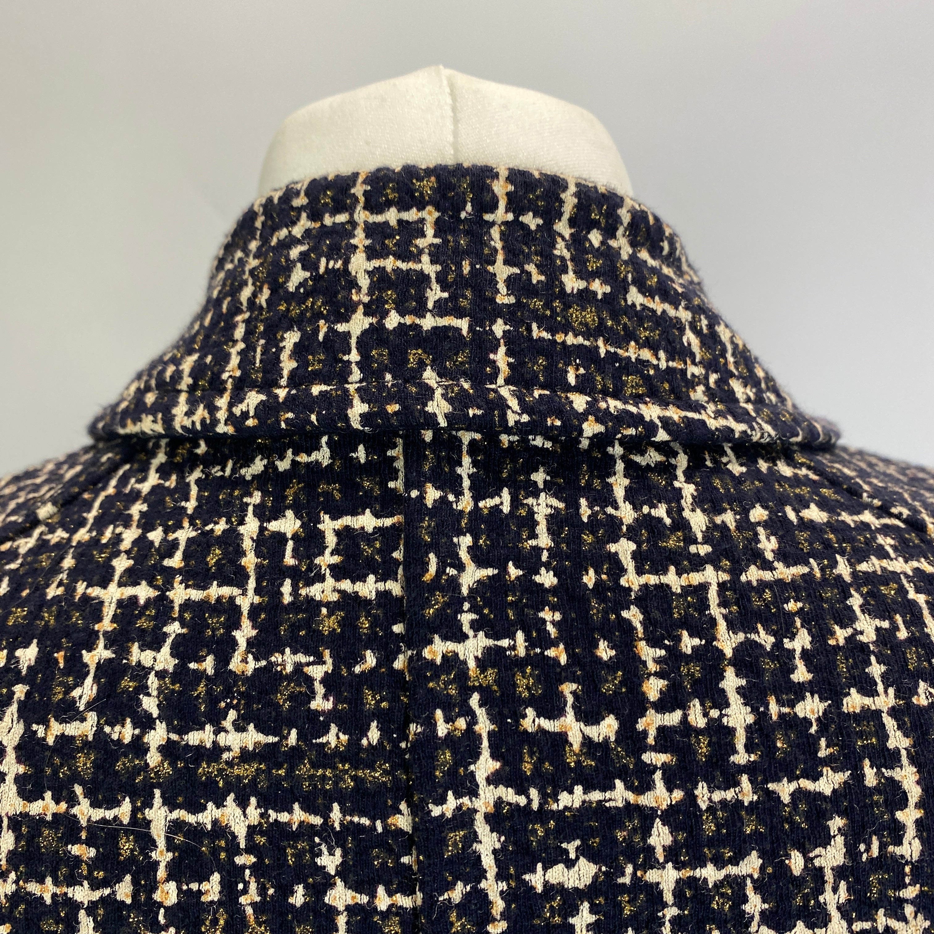 Me&Em £150 Black & Ivory Boucle Tweed Check Jacket S