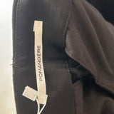Pomandere Black Satin Tailored Pants XXS