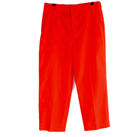 Prada Orange Fluorescent Nylon Crop Pants M