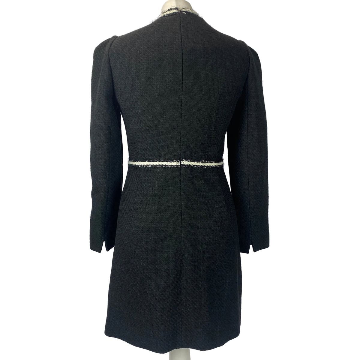 Me&Em New £295 Black Fit & Flare Tweed Dress XS