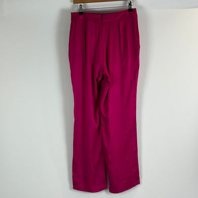 Worme Brand New £360 Fuchsia Washed Silk Crop Pants M