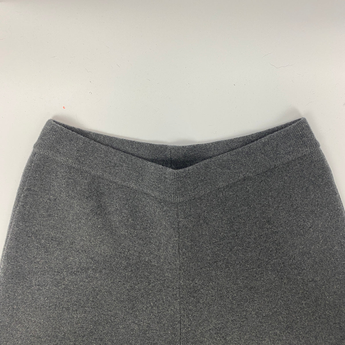 Joseph £345 Grey Wool Knit Wide Leg Pull-On Crop Pants L