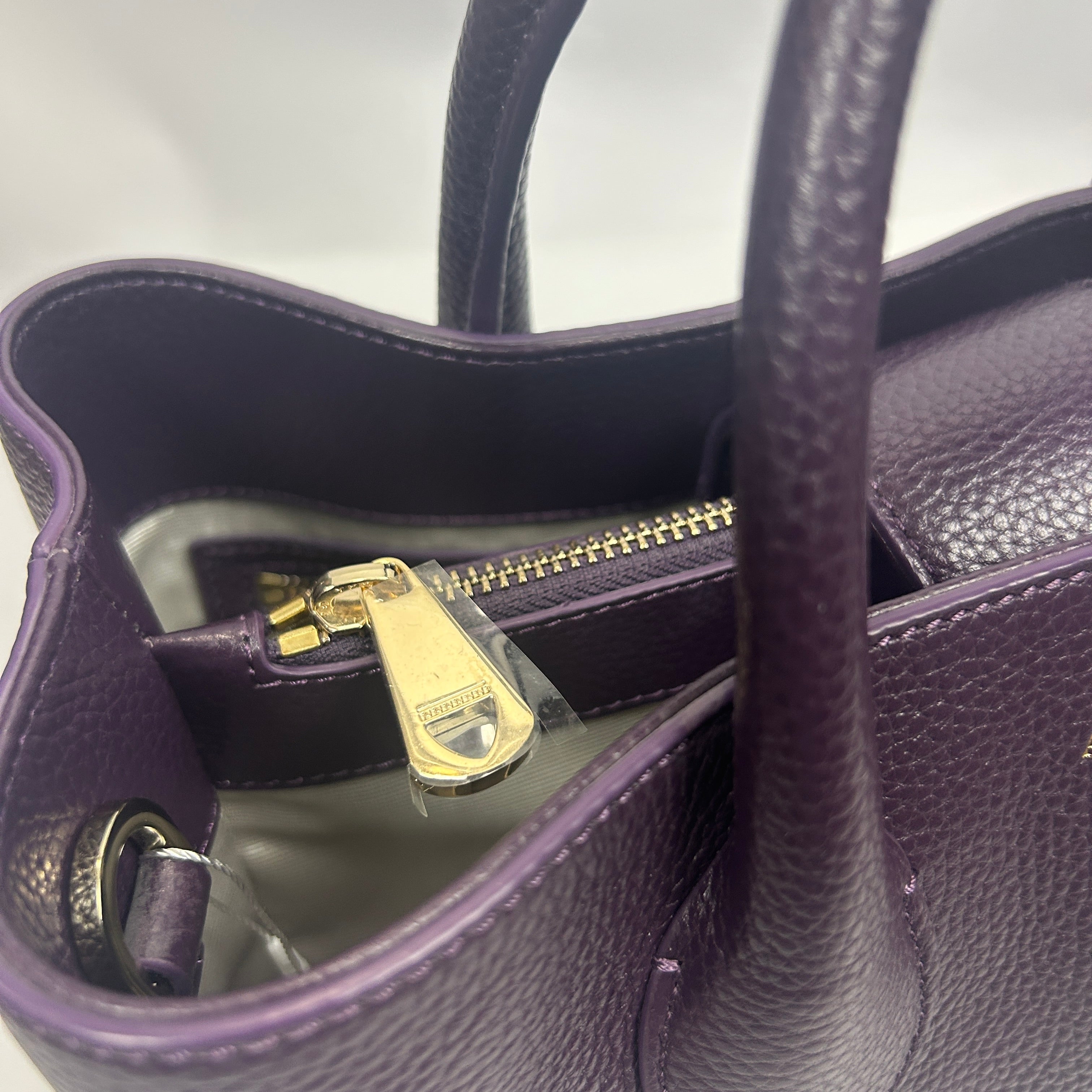 Aspinal of London New Purple Midi London Tote Bag