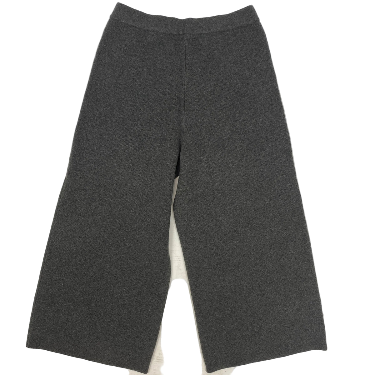 Joseph £345 Grey Wool Knit Wide Leg Pull-On Crop Pants L