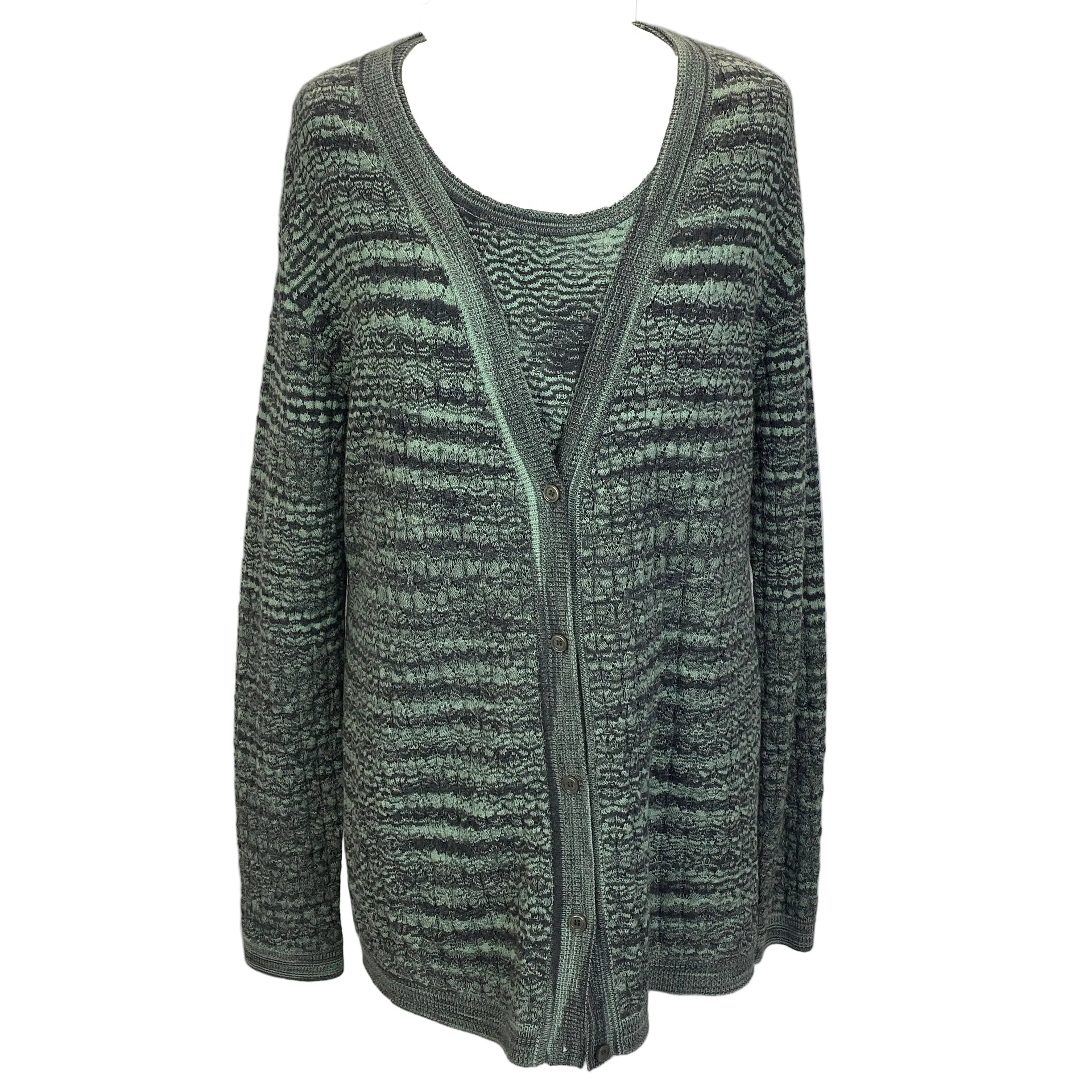 Missoni New £700 Mint Green & Grey Wool Twinset L