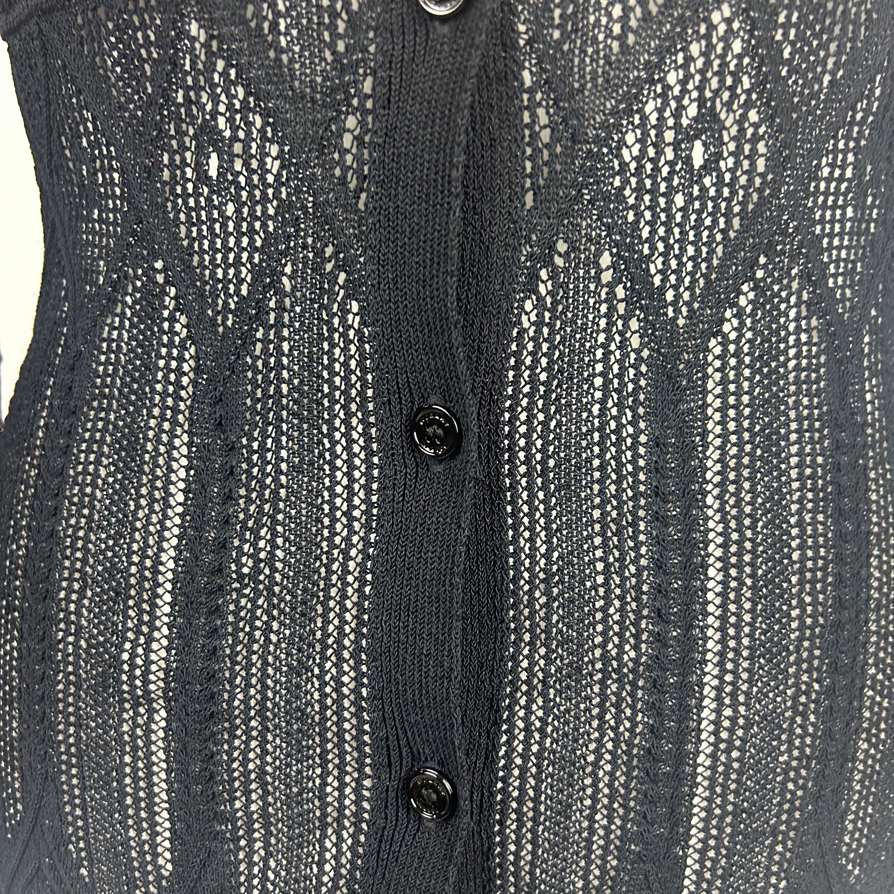 Isabel Marant New £990 Black Atedy Open-Knit Midi Dress S