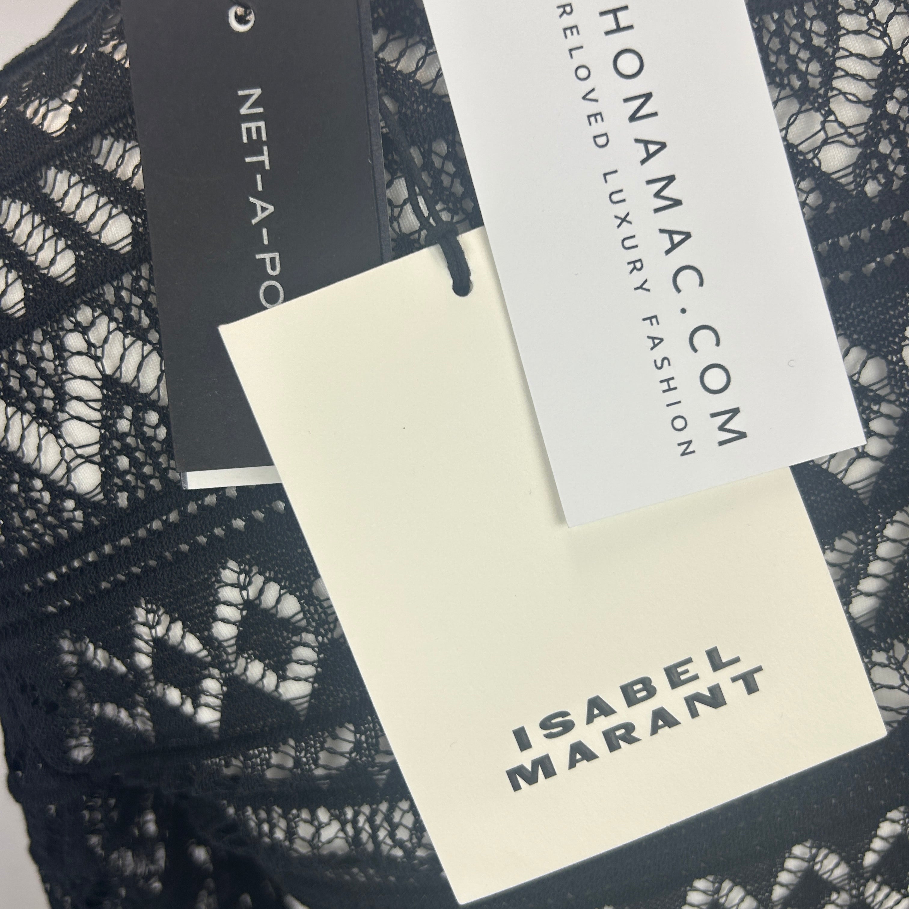 Isabel Marant New £990 Black Atedy Open-Knit Midi Dress S