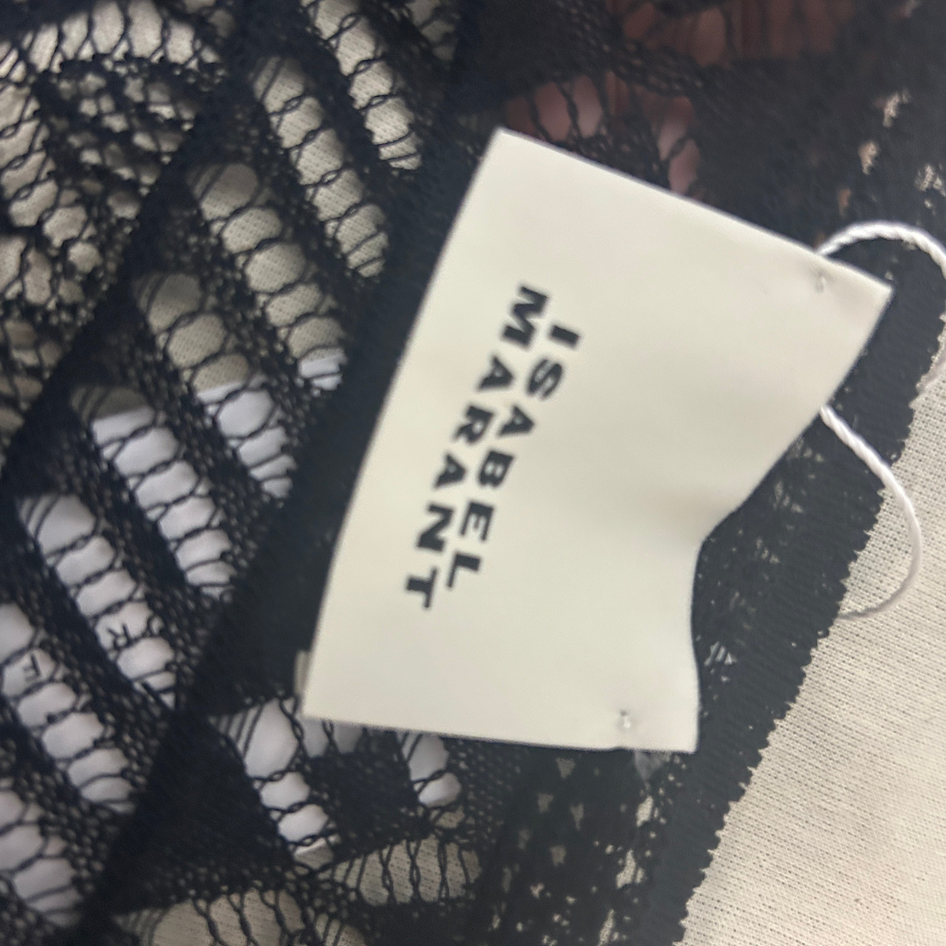 Isabel Marant New £990 Black Atedy Open-Knit Midi Dress S