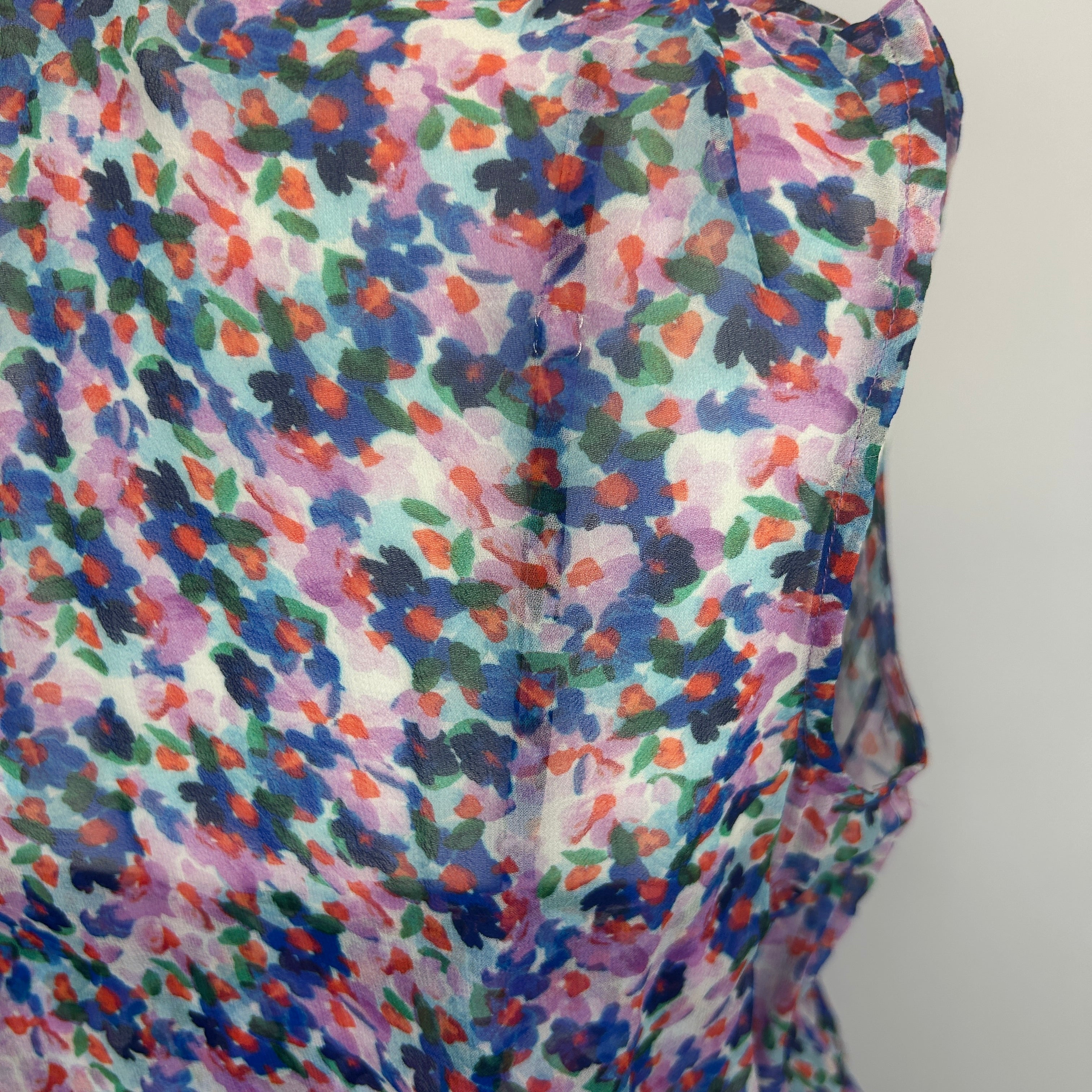Veronica Beard New £498 Lilac Floral Silk Chiffon Dress XS