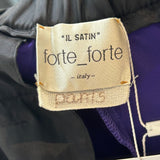 Forte Forte Purple Satin Pull-On Pants XS