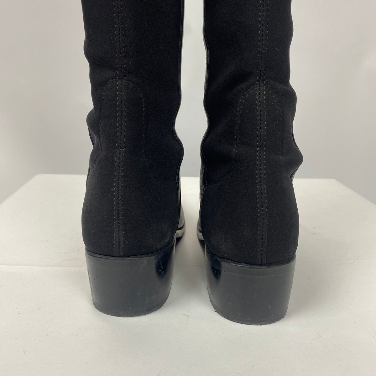 Stuart Weitzman £750 Black Leather Reserve Over The Knee Boots 37.5