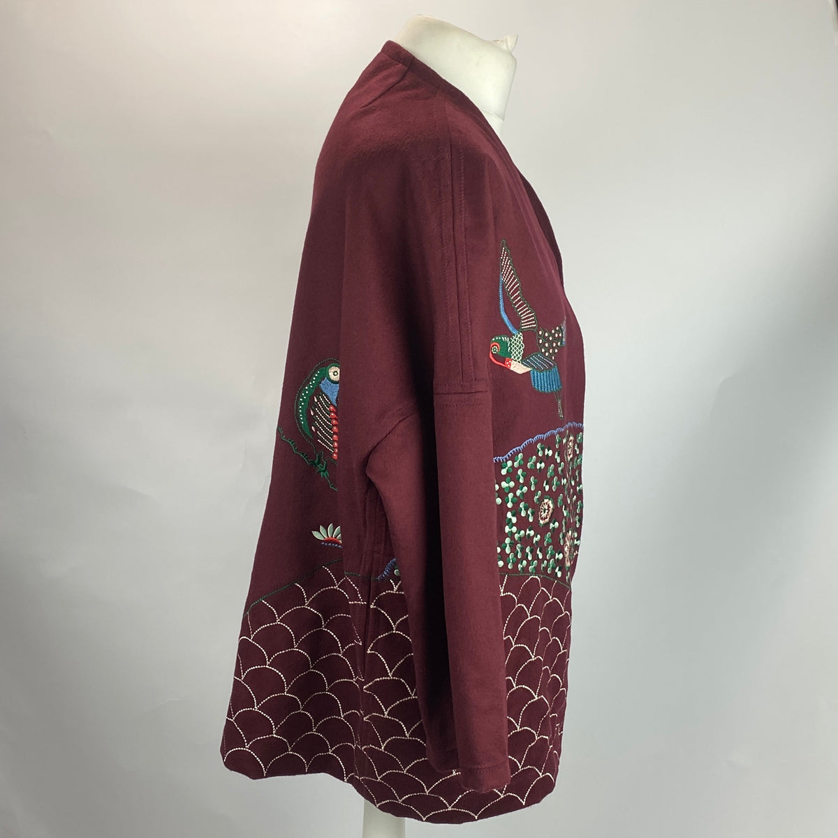 Vilshenko New Plum Embroidered Wool Jacket M