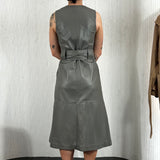 Joseph Brand New £1345 Ash Grey Dibo Nappa Leather Dress XS