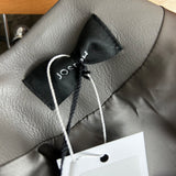 Joseph_Brand New £1345 Ash Grey Dibo Nappa Leather Dress_F36