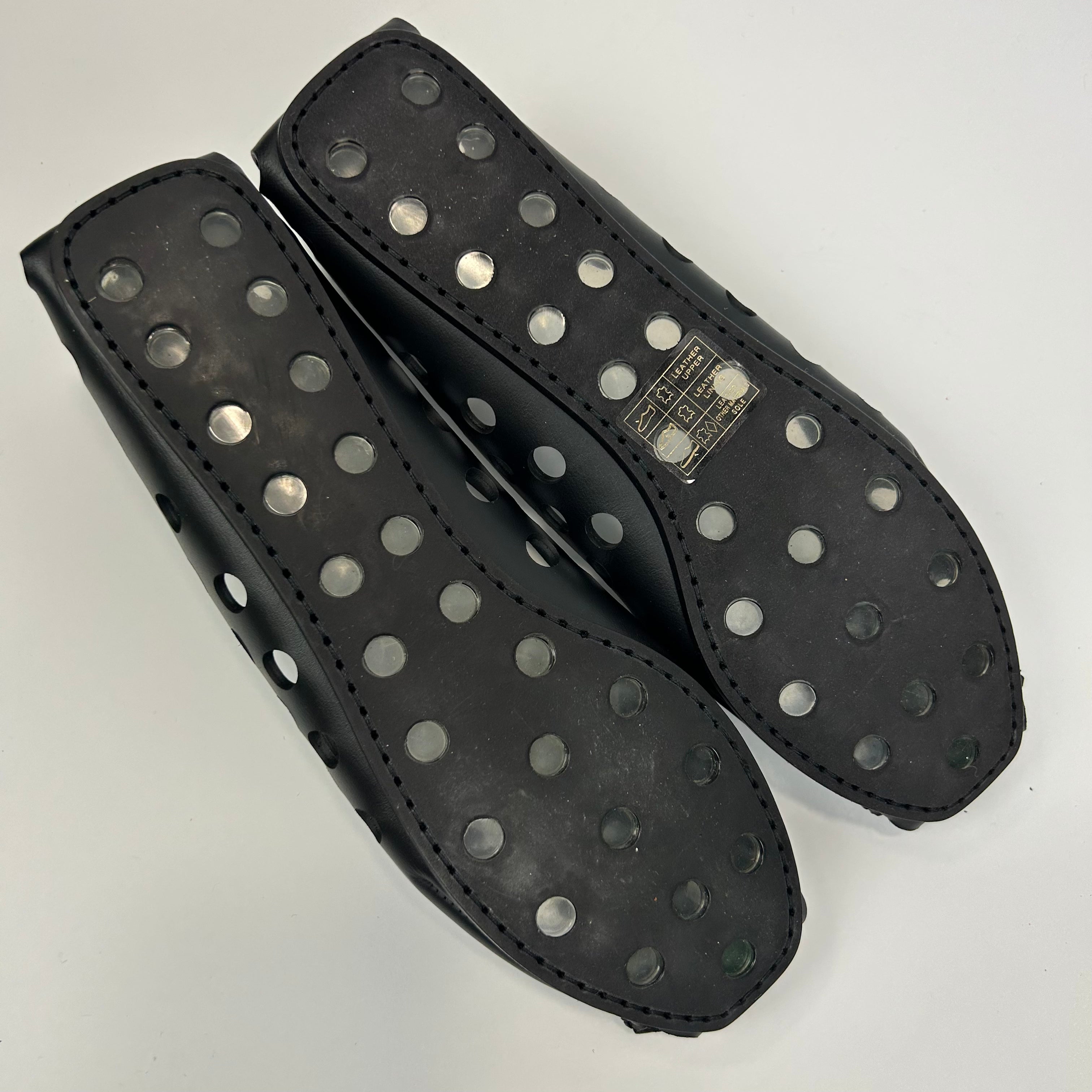 Alaia £810 Black Perfo Leather Ballet Flats 39