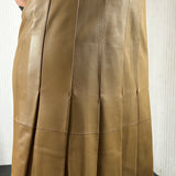 Joseph Brand New £1445 Camel Demry Nappa Leather Dress S