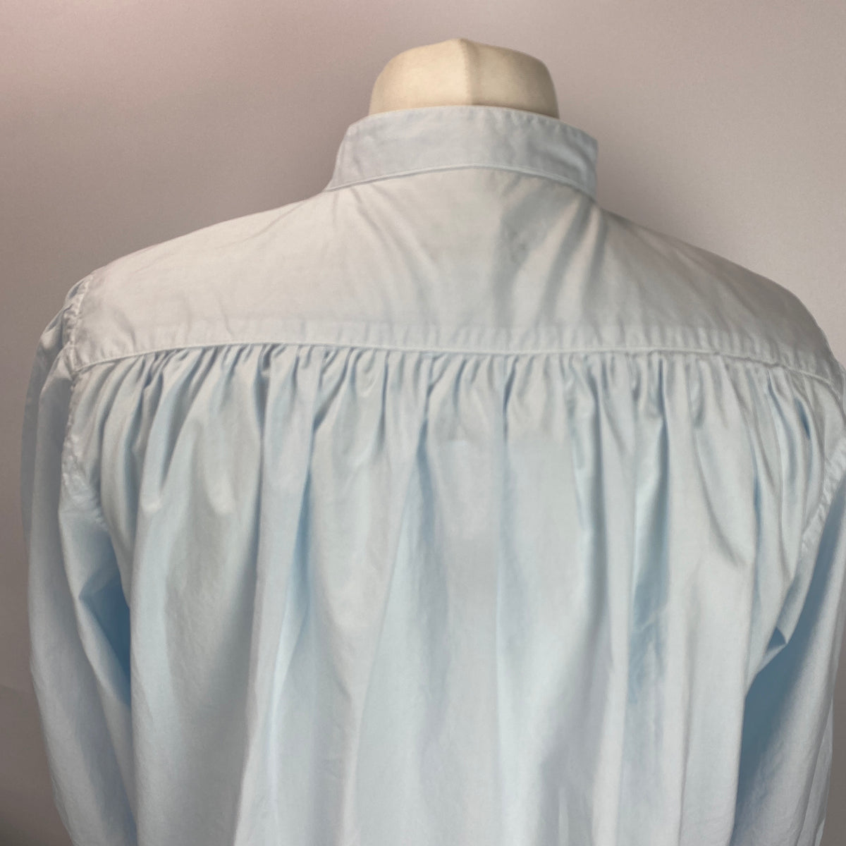 Vincenzo Di Ruggiero £239 Pale Blue Camilla Ruffle Shirt M