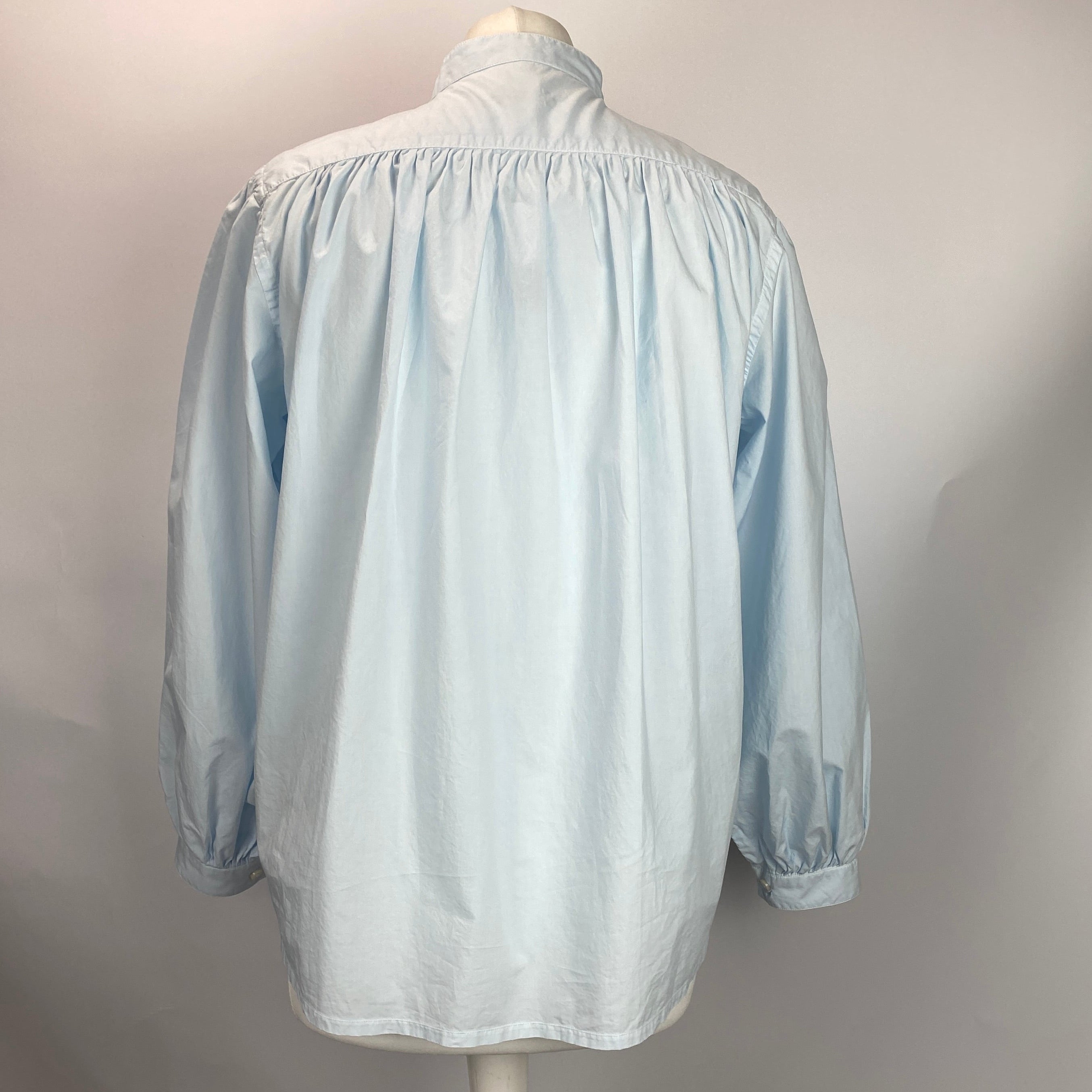 Vincenzo Di Ruggiero £239 Pale Blue Camilla Ruffle Shirt M