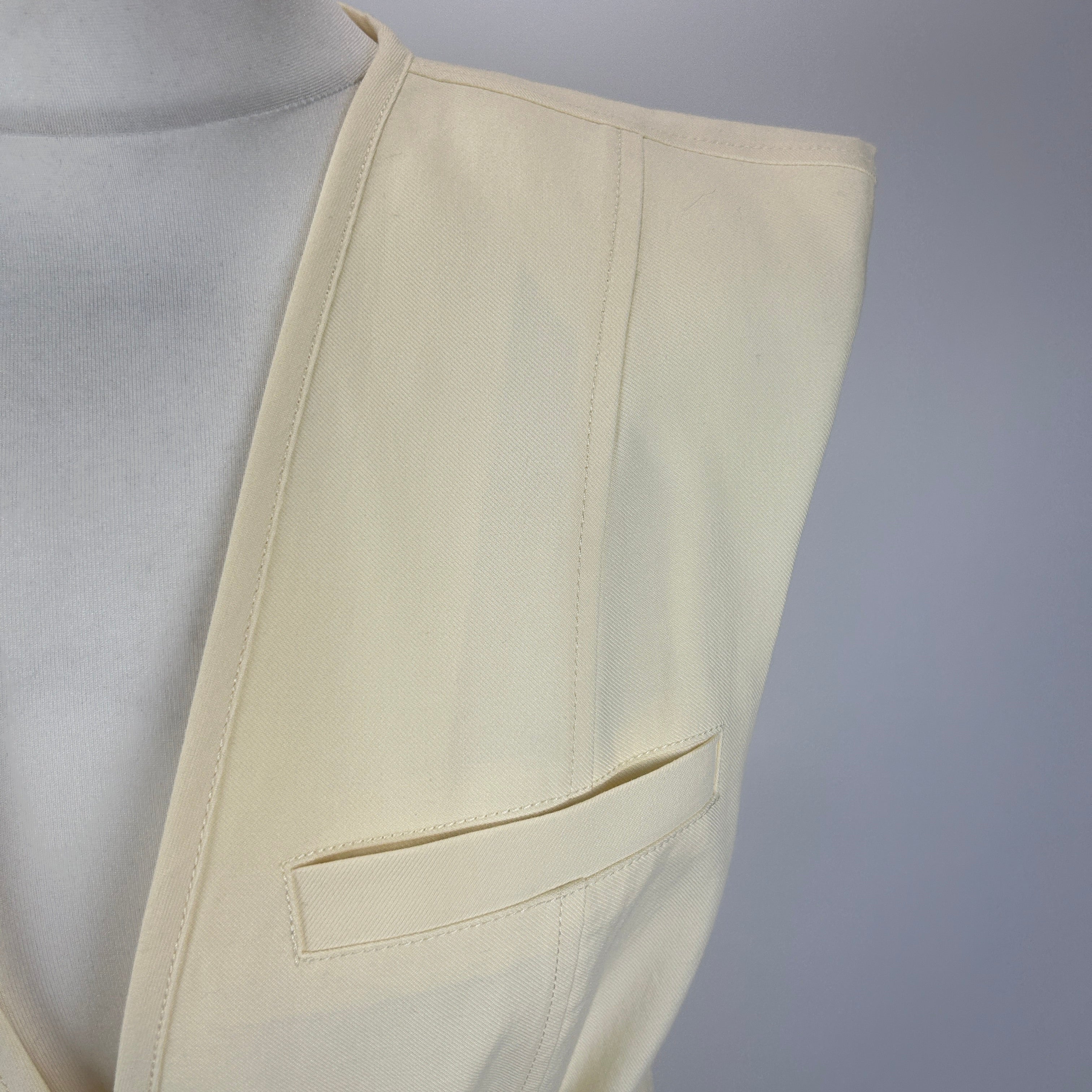Ulla Johnson New £560 Cream Cotton Twill Sleeveless Jacket M
