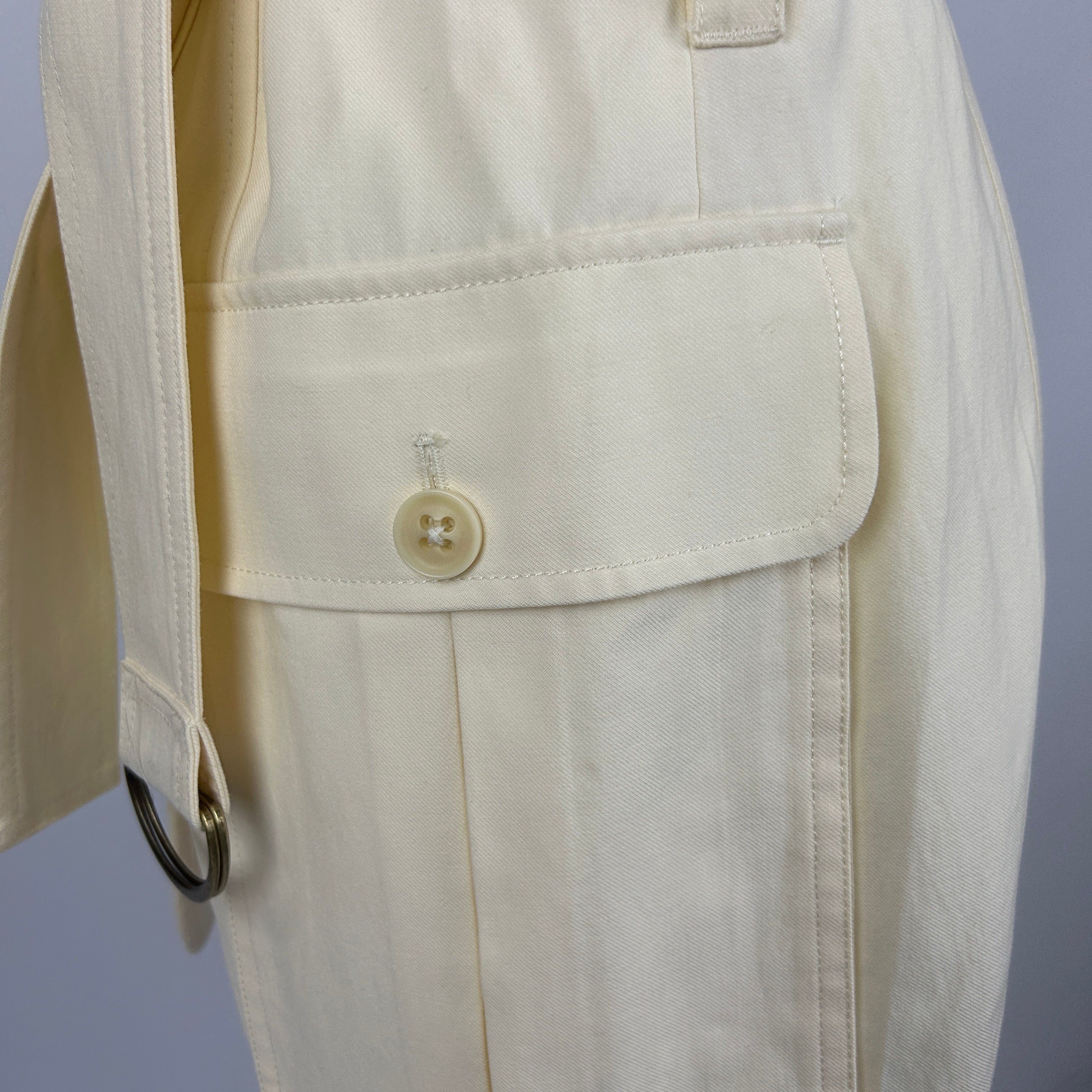 Ulla Johnson New £560 Cream Cotton Twill Sleeveless Jacket M
