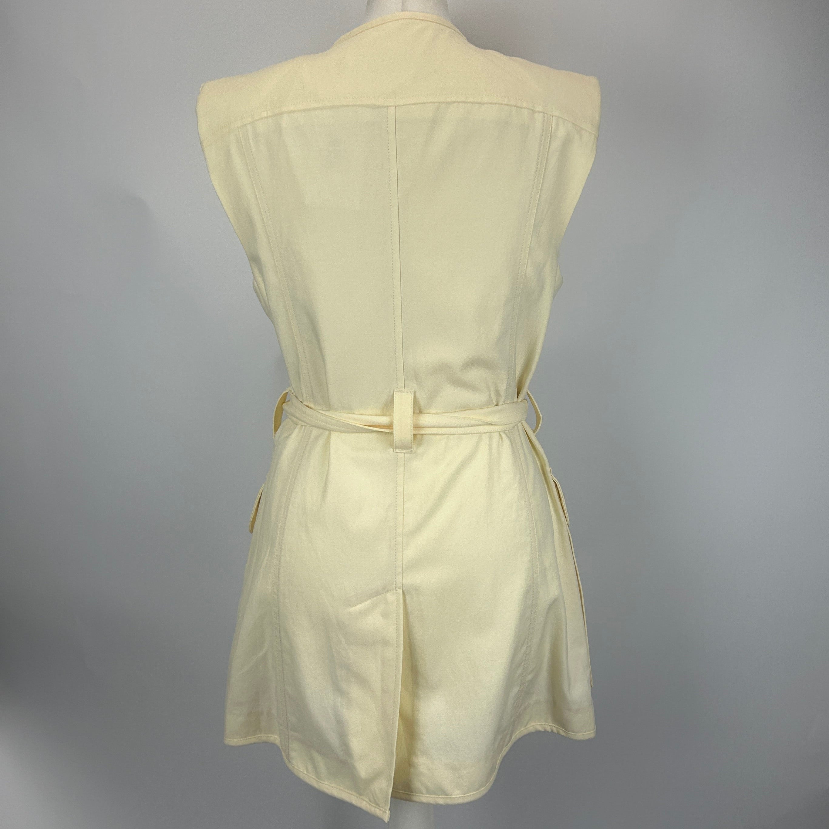 Ulla Johnson New £560 Cream Cotton Twill Sleeveless Jacket M