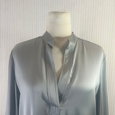 By Malene Birger £270 Pearl Grey Stretch Silk Mabillon Top S/M/L