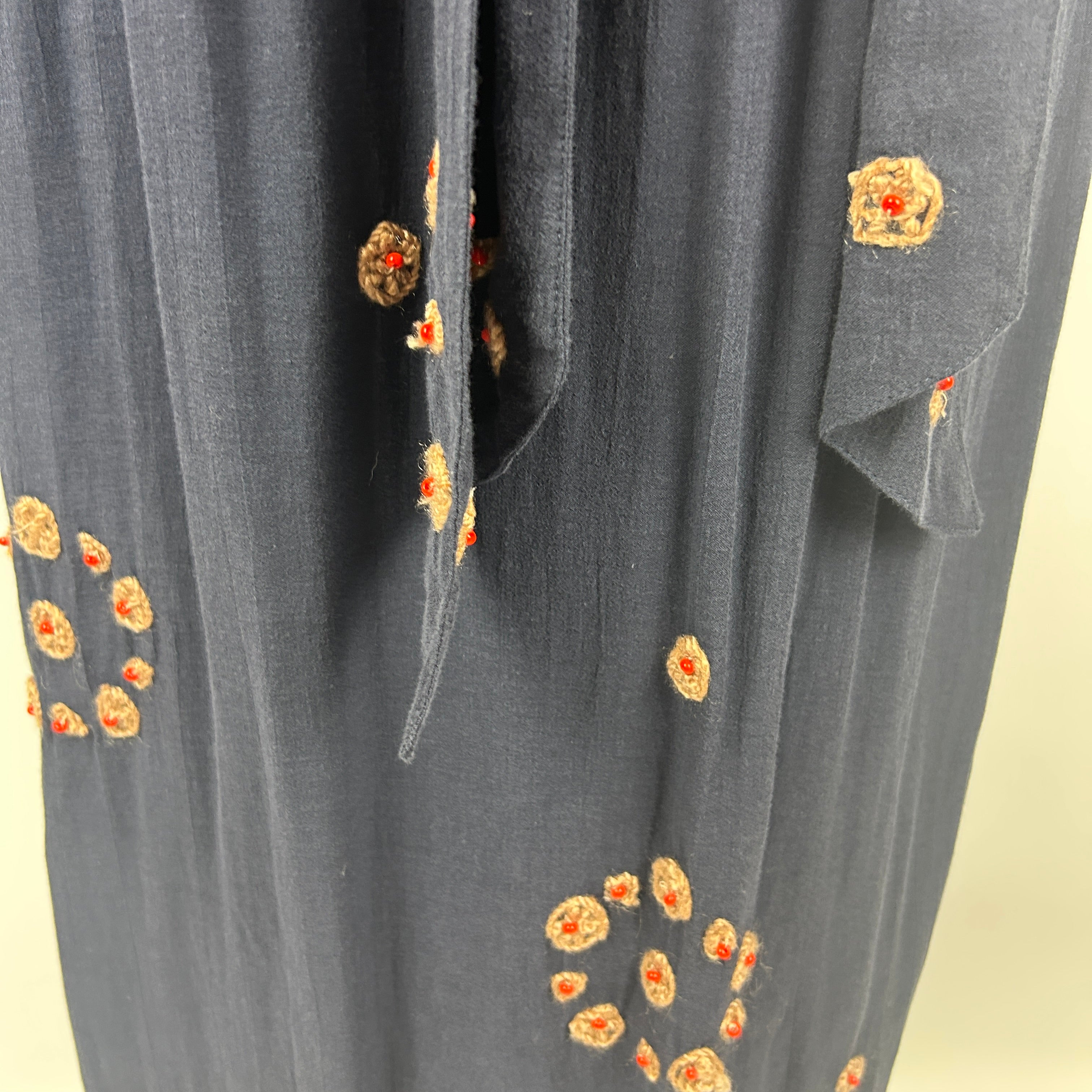 The Great New £670 Navy Beaded Belted Maxi Dress M