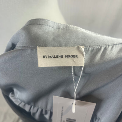 By Malene Birger £270 Pearl Grey Stretch Silk Mabillon Top S/M/L