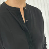 Joseph Black Silk Tunic Shirtdress XS