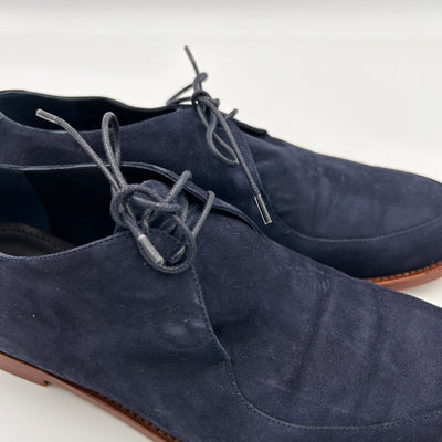 Mansur Gavriel Navy Suede Oxford Lace-Ups 37