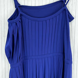Celine Cobalt Blue Slinky Jersey Knit Spaghetti Strap Midi Dress XS