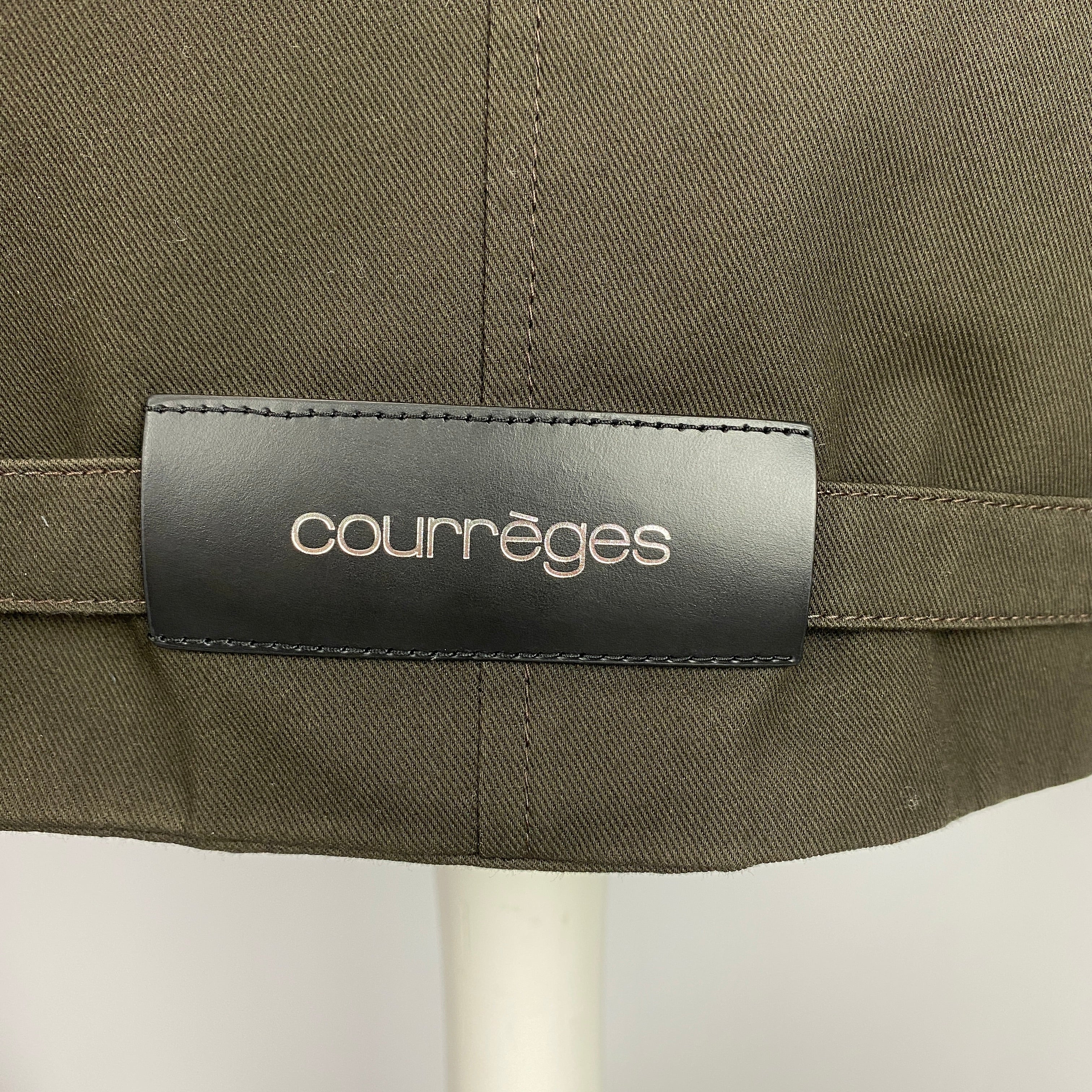 Courrèges New £1640 Chocolate Oblique Trench Jacket XS/S