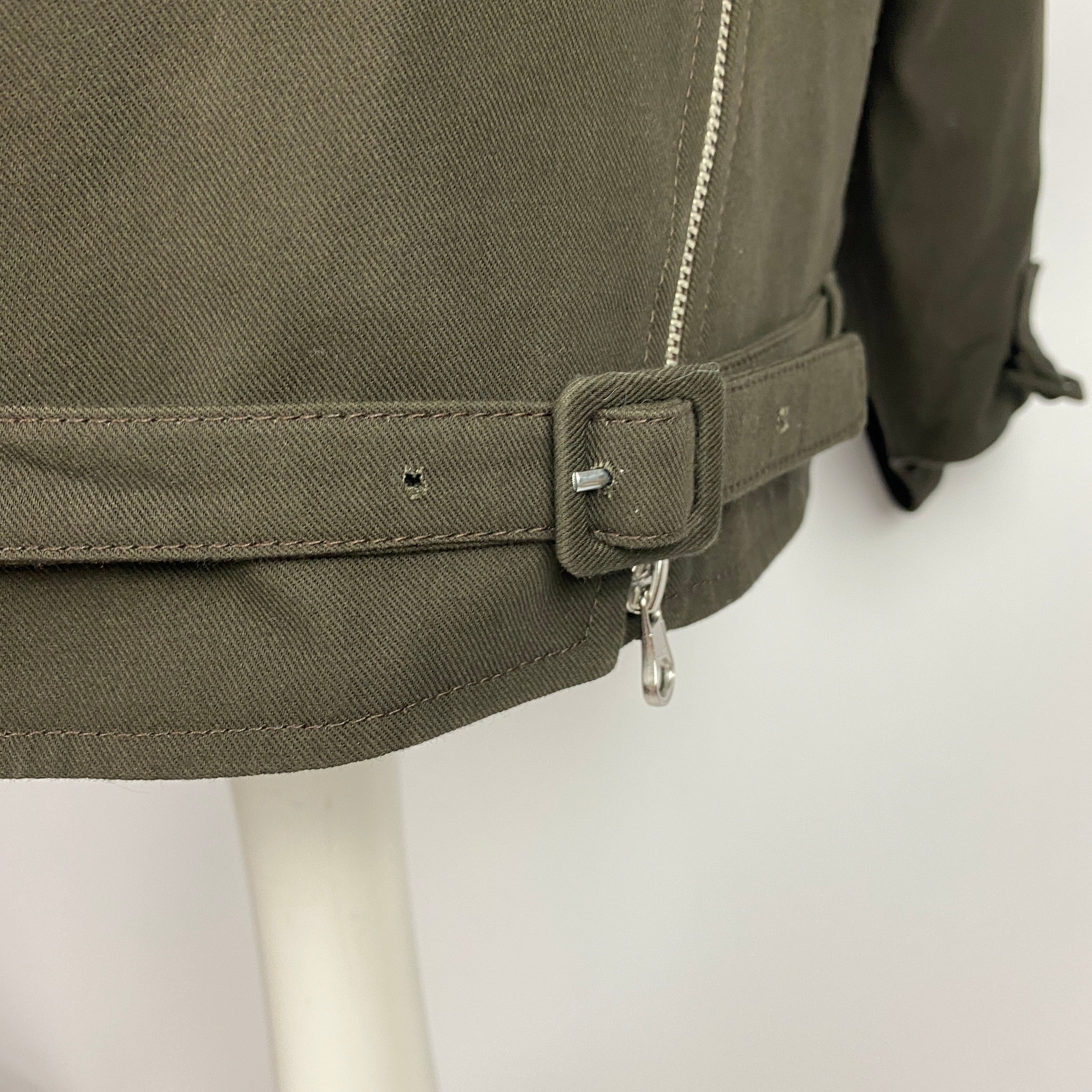 Courrèges New £1640 Chocolate Oblique Trench Jacket XS/S