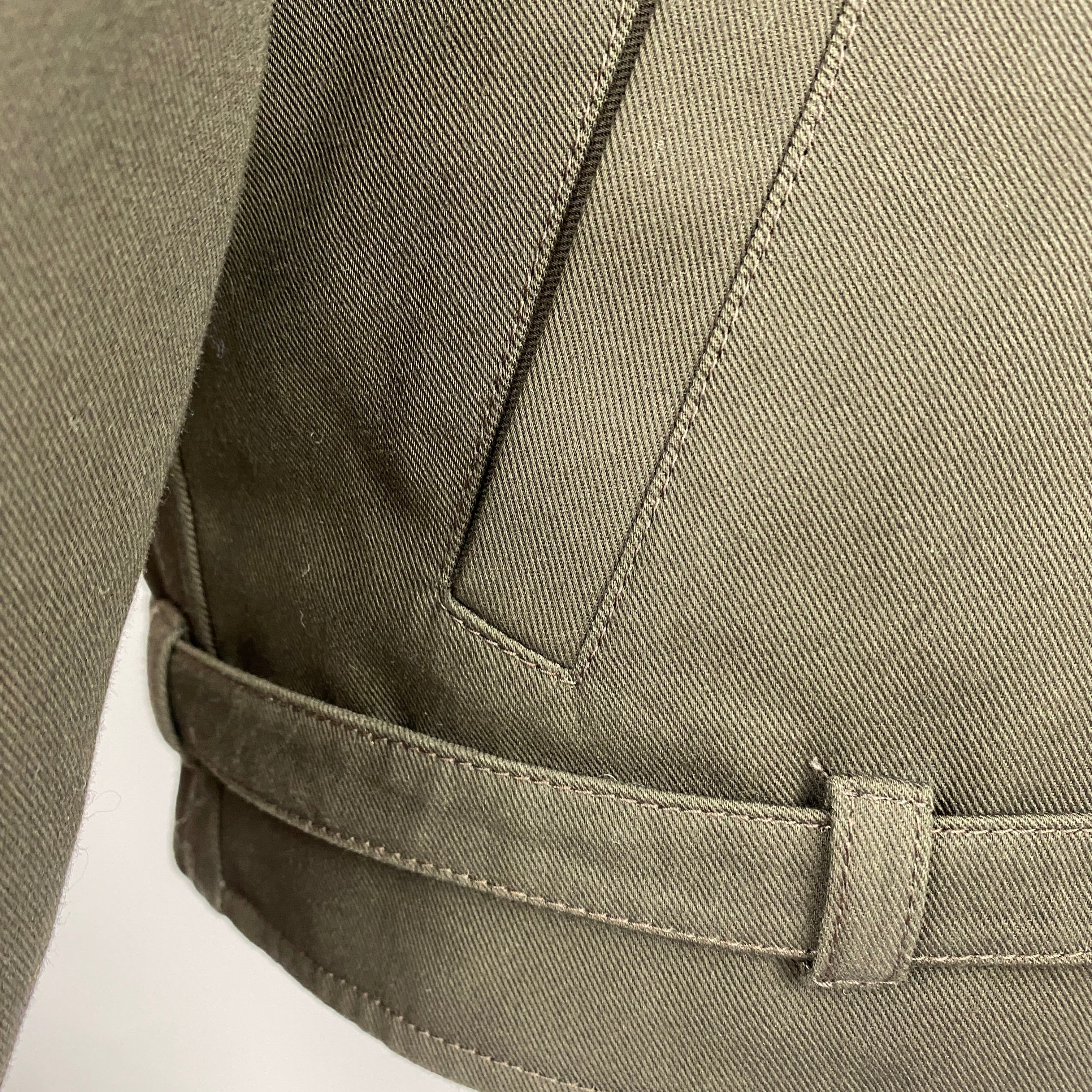 Courrèges New £1640 Chocolate Oblique Trench Jacket XS/S