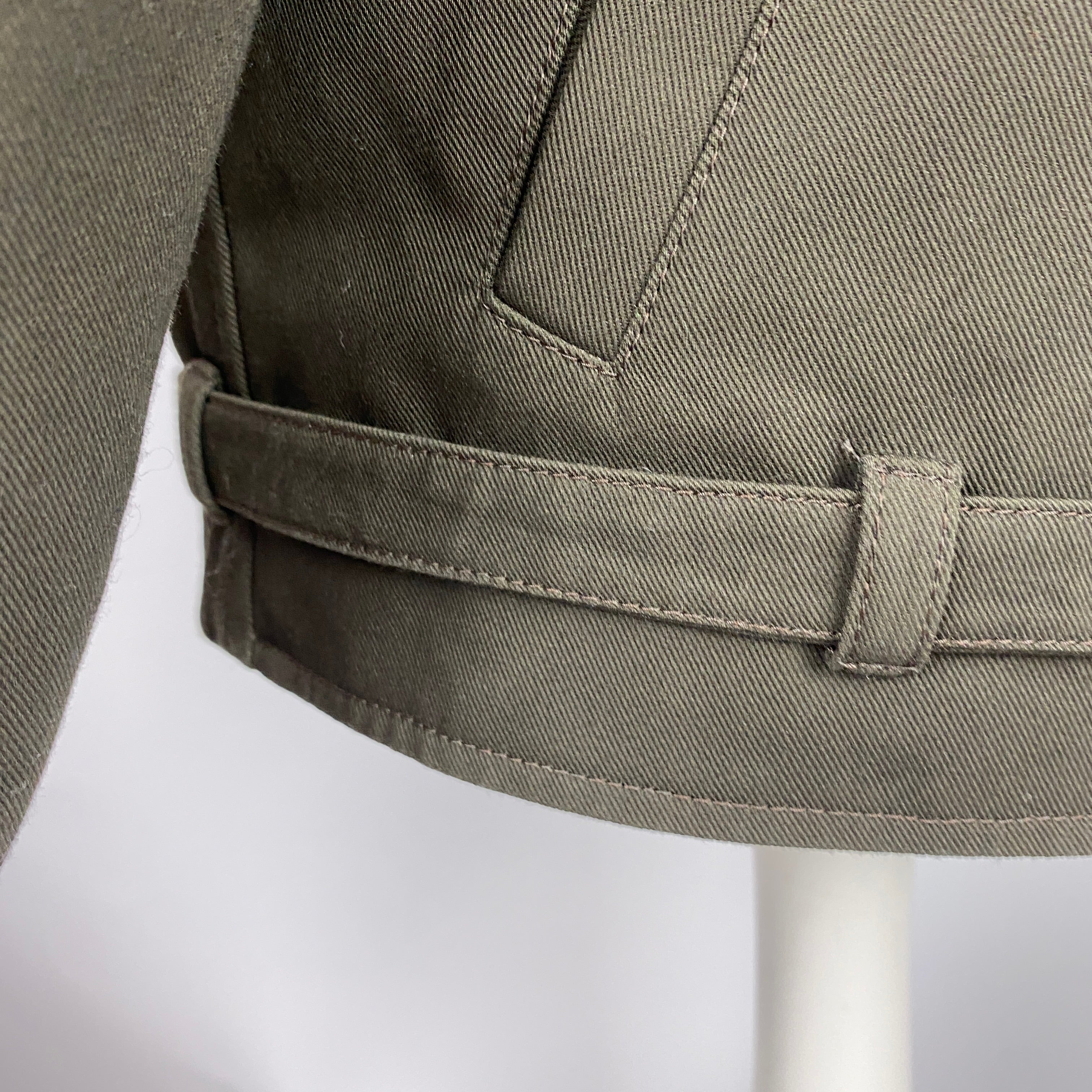 Courrèges New £1640 Chocolate Oblique Trench Jacket XS/S