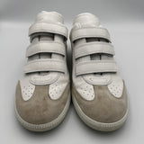 Isabel Marant £345 White & Yellow Leather Velcro Beth Trainers 40