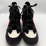 Isabel Marant £450 Black & Navy Buckee Wedge Trainers 38