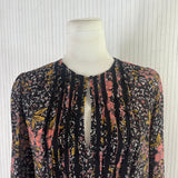 Zadig & Voltaire Black Floral Remus Print Silk Dress M