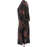 Zadig & Voltaire Black Floral Remus Print Silk Dress M