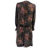 Zadig & Voltaire Black Floral Remus Print Silk Dress M