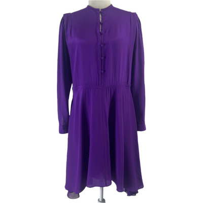 Isabel Marant Etoile Royal Purple Silk Midi Dress XXS/XS/S