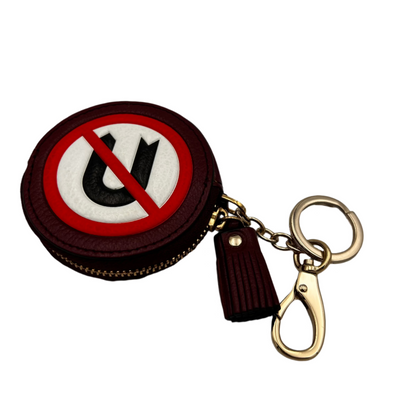 Anya Hindmarch Claret Leather No U-Turn Keyring