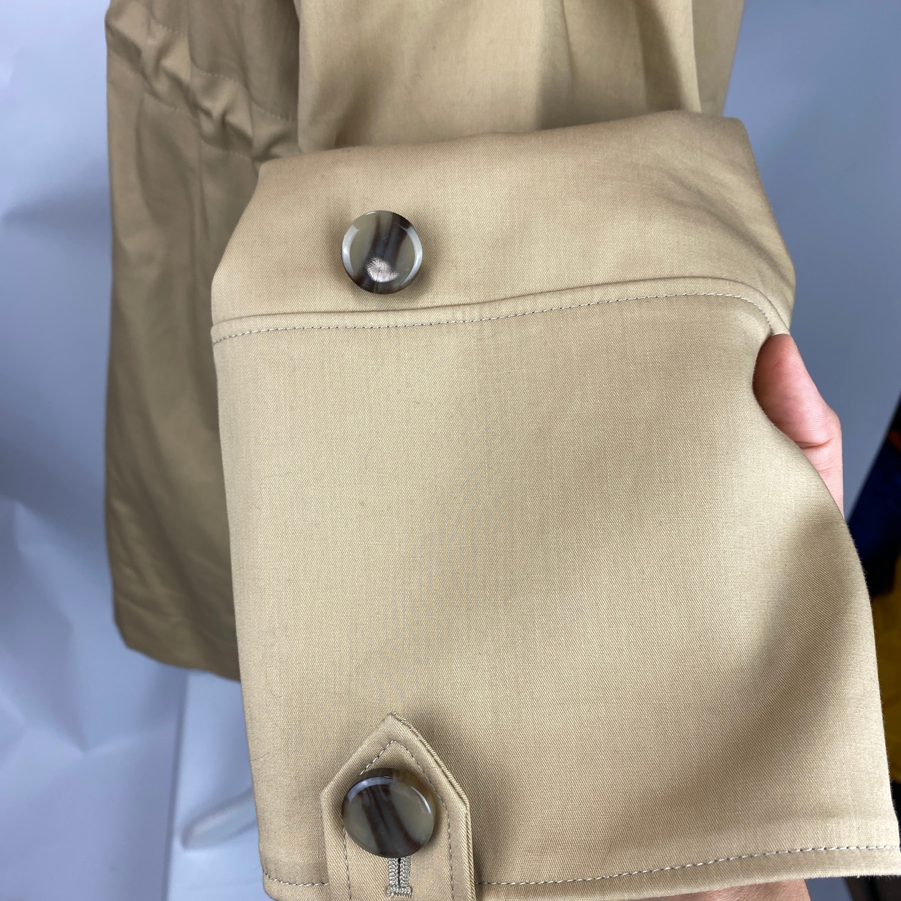 Sezane New £285 Sand Cotton Hooded Hugo Parka XS/S